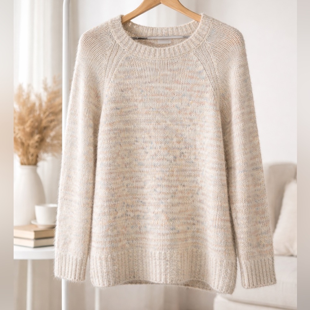 Lou & Grey | Cream Fuzzy Sweater